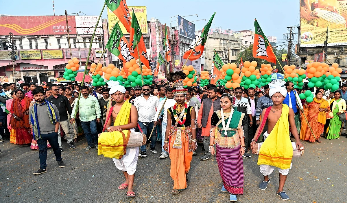 त्रिपुरा विधानसभा चुनाव: भाजपा 55 सीट पर, सहयोगी आईपीएफटी 5 सीट पर चुनाव लड़ेगी