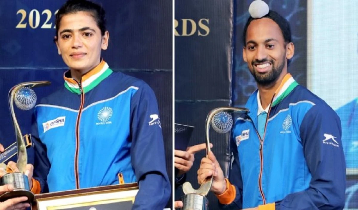 Hardik and Savita को वर्ष के सर्वश्रेष्ठ हॉकी खिलाड़ी का पुरस्कार