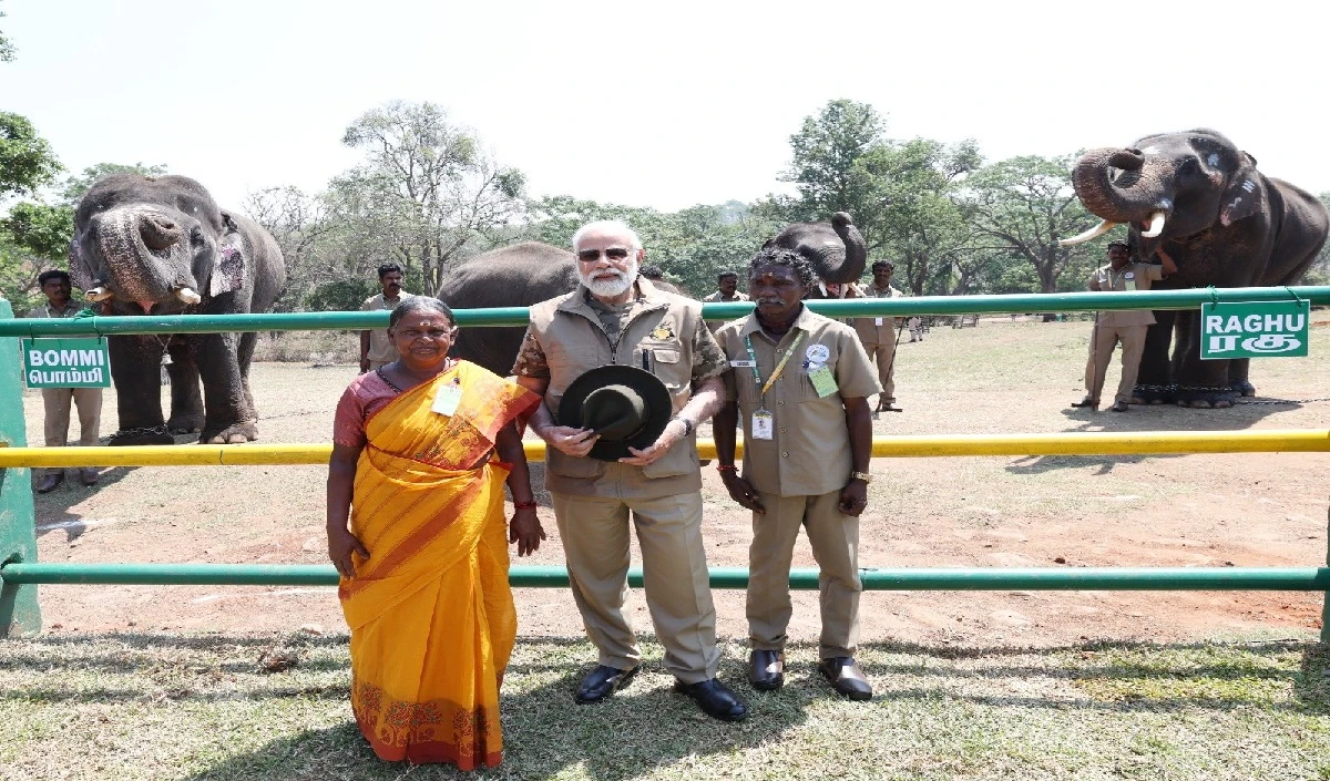 प्रधानमंत्री नरेंद्र मोदी ने की The Elephant Whisperers के सितारों से मुलाकात, वायरल हो रही फोटोज़