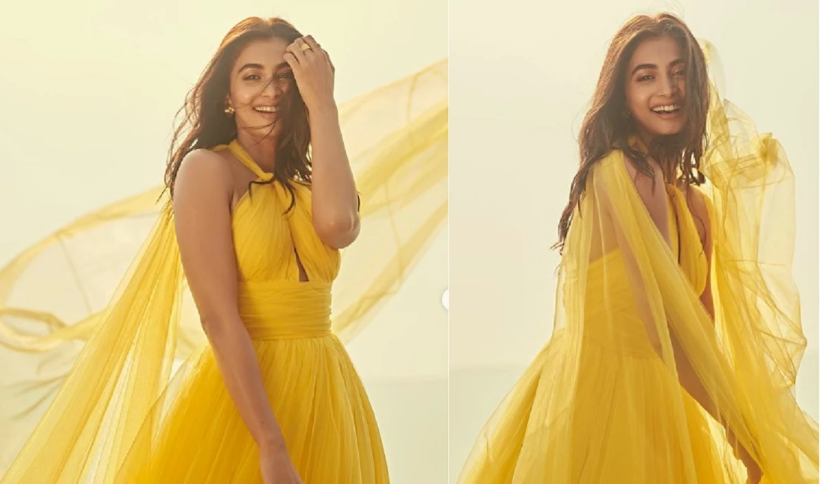 पीले रंग की ड्रेस में सुनहरी परी एक्ट्रेस Pooja Hegde, अपनी नयी REEL से उड़ाए फैंस के होश