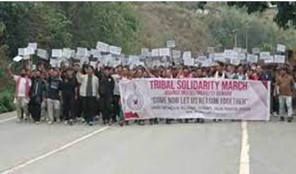 मणिपुर : कुकी समुदाय की ‘अलग प्रशासन’ की मांग के खिलाफ रैली