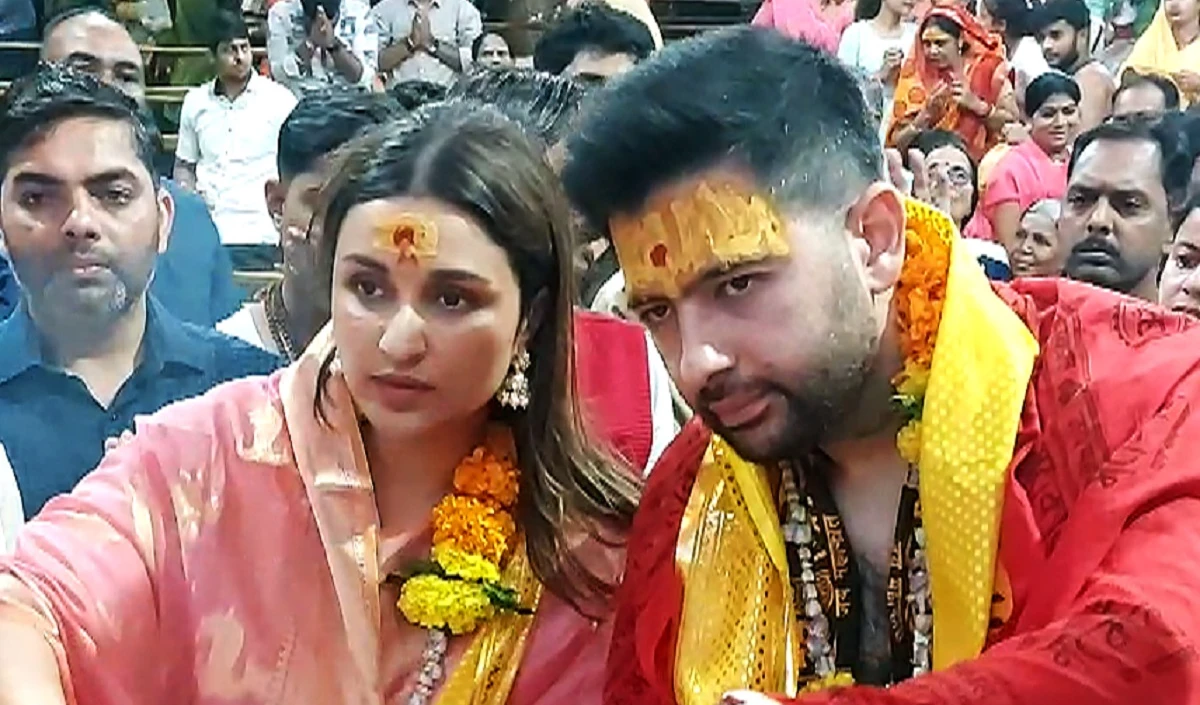 Parineeti Chopra और Raghav Chadha की शादी का जश्न शुरू, उदयपुर हवाईअड्डे को सुंदर सजाया गया, वेलकम के लगे पोस्टर