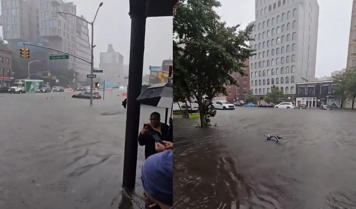 New York Flood । शुरू हुआ बारिश का पानी उतरना, धीरे-धीरे सामान्य हो रहे शहर के हालात