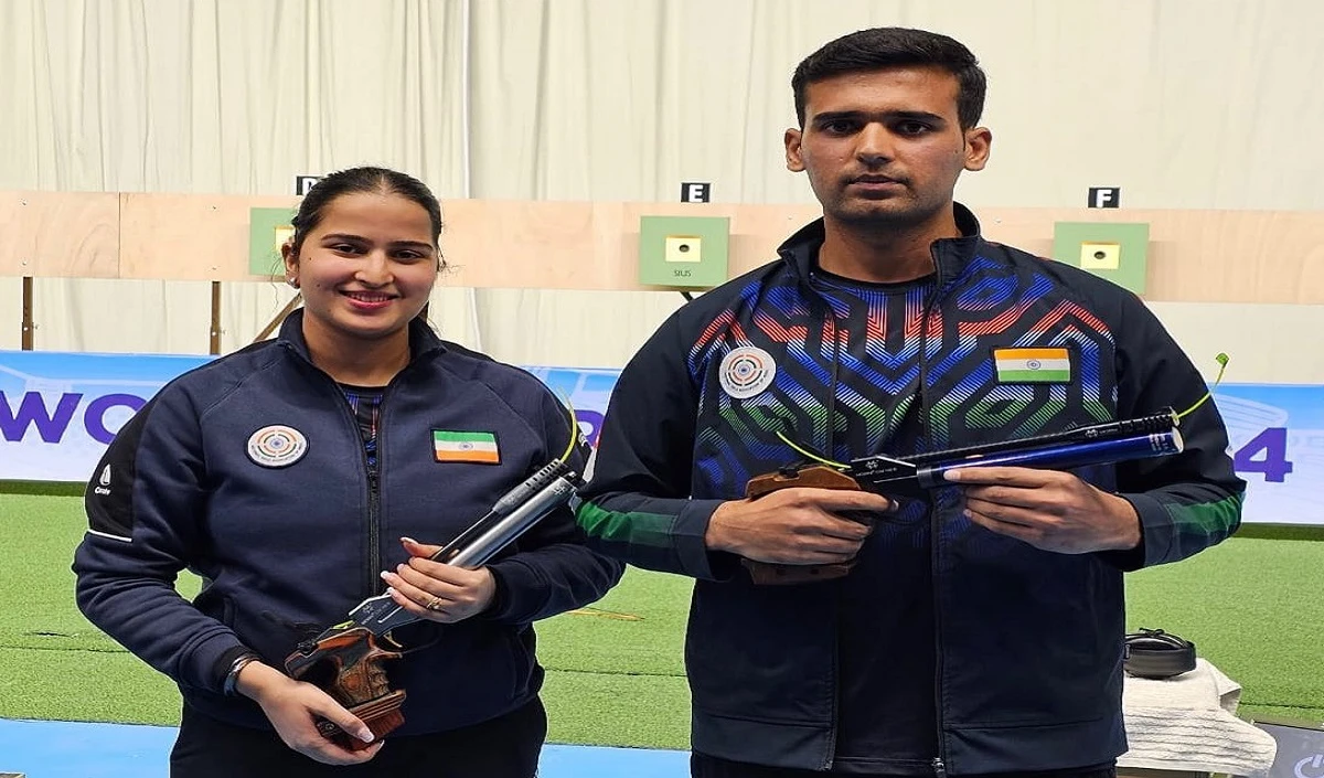 ISSF World Cup 2024 । 10m Air Pistol Mixed में इंडिया ने जीता गोल्ड मैडल, रिदम सांगवान और उज्जवल की जोड़ी ने किया कमाल