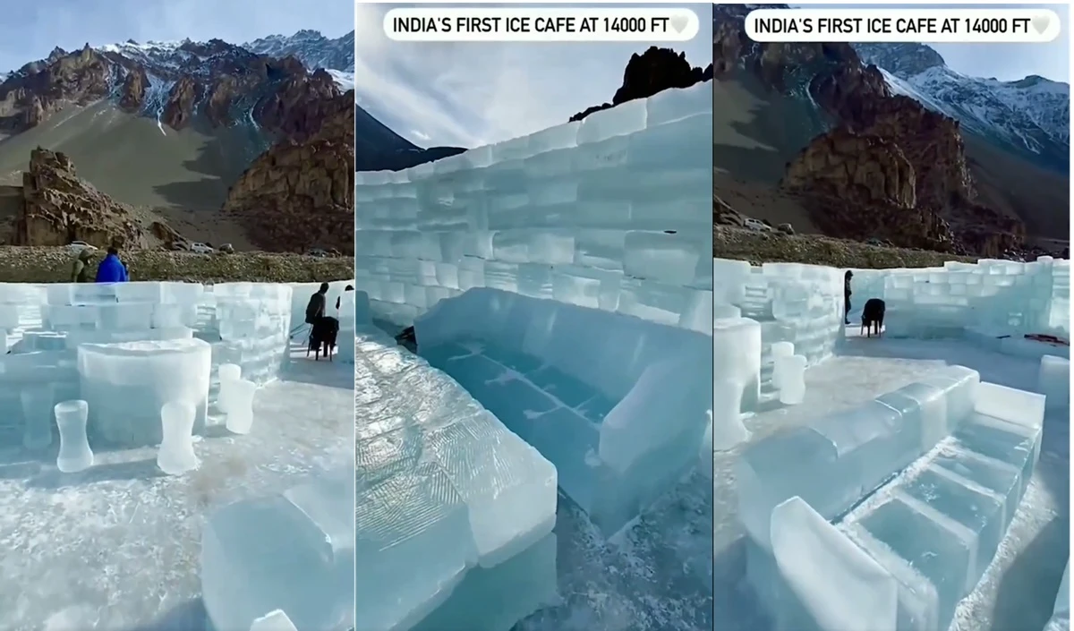 India first Ice Cafe in Ladakh | लद्दाख में बना पहला आइस कैफे मिला, भारत में ही 14000 फीट की ऊंचाई पर आप खा सकेंगे खाना