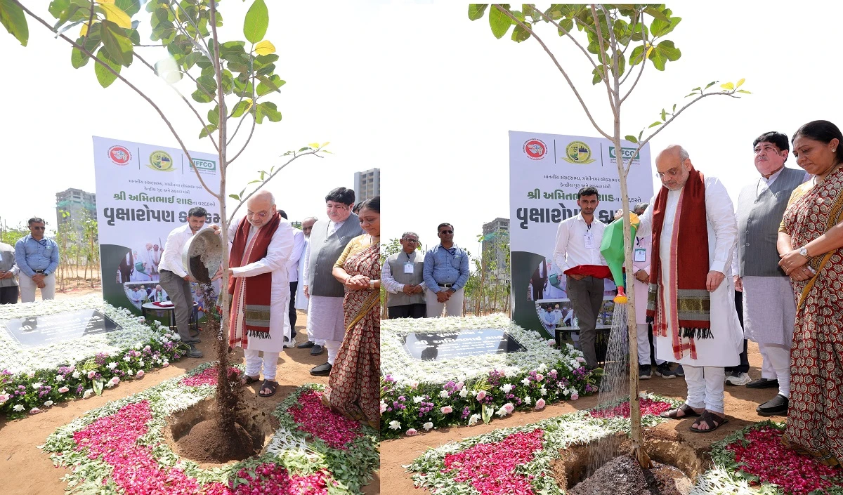 अमित शाह ने ‘एक पेड़ माँ के नाम’ अभियान से जोड़ा भावनात्मक संदेश, गांधीनगर में किया वृक्षारोपण