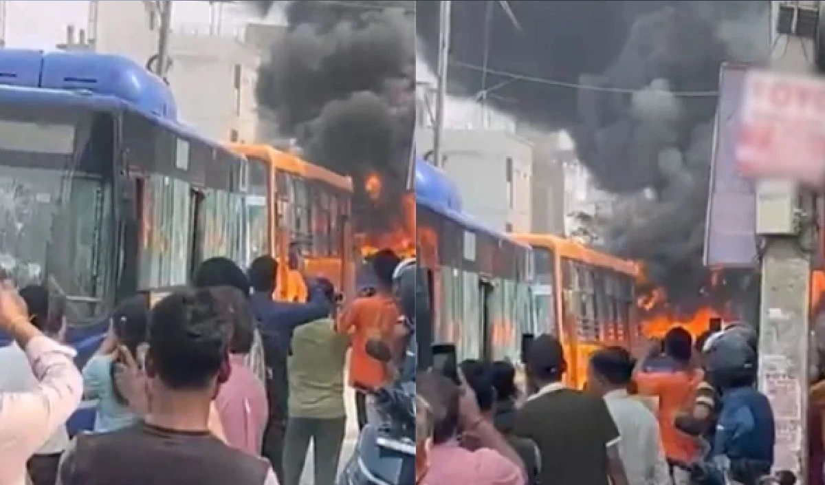 दिल्‍ली में DTC बस हुई बेकाबू, कई लोगों को कुचला, गुस्साई भीड़ ने वाहन में लगाई आग
